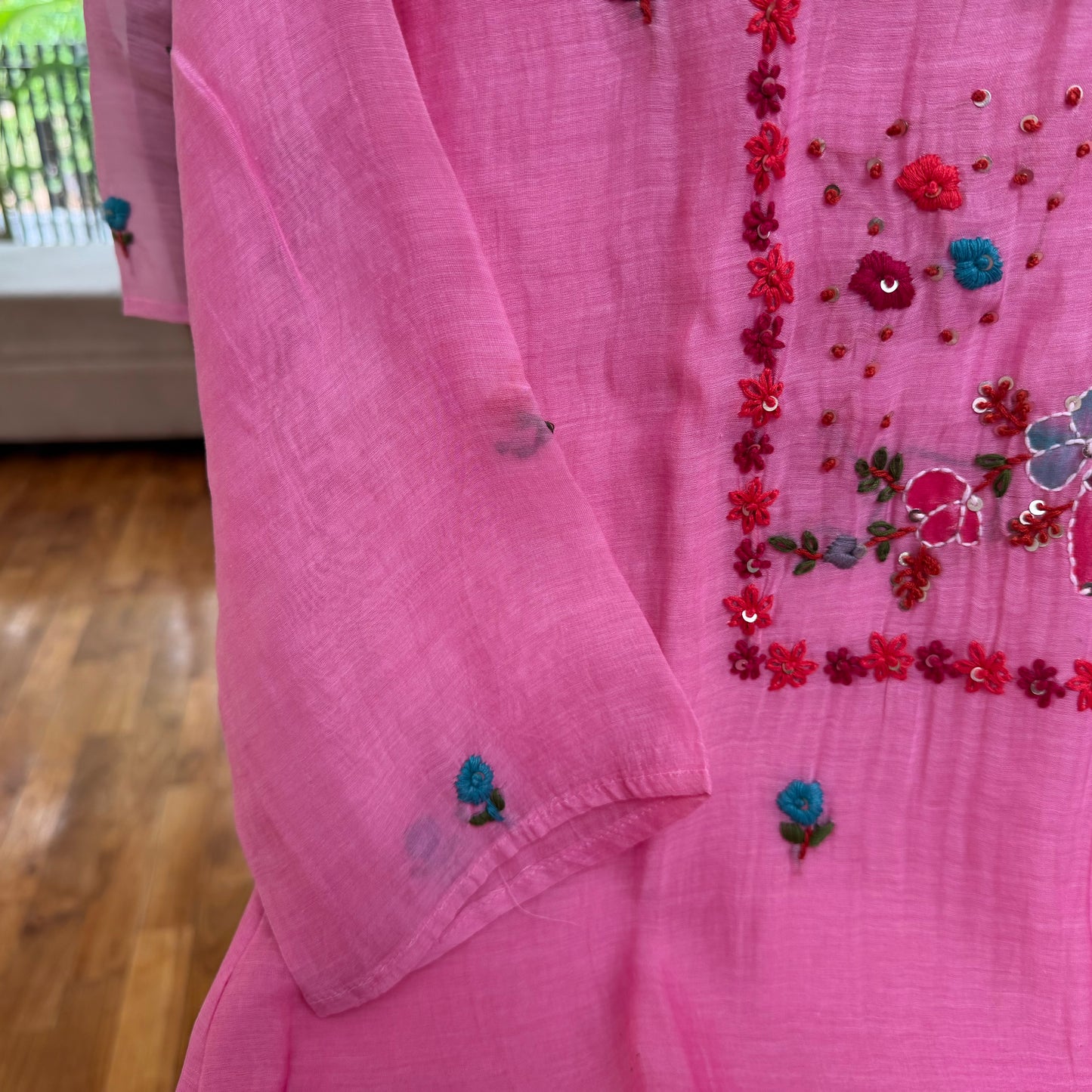 Premium Mal Chanderi Handwork 3 Piece Set | Double Shade Elegant Collection