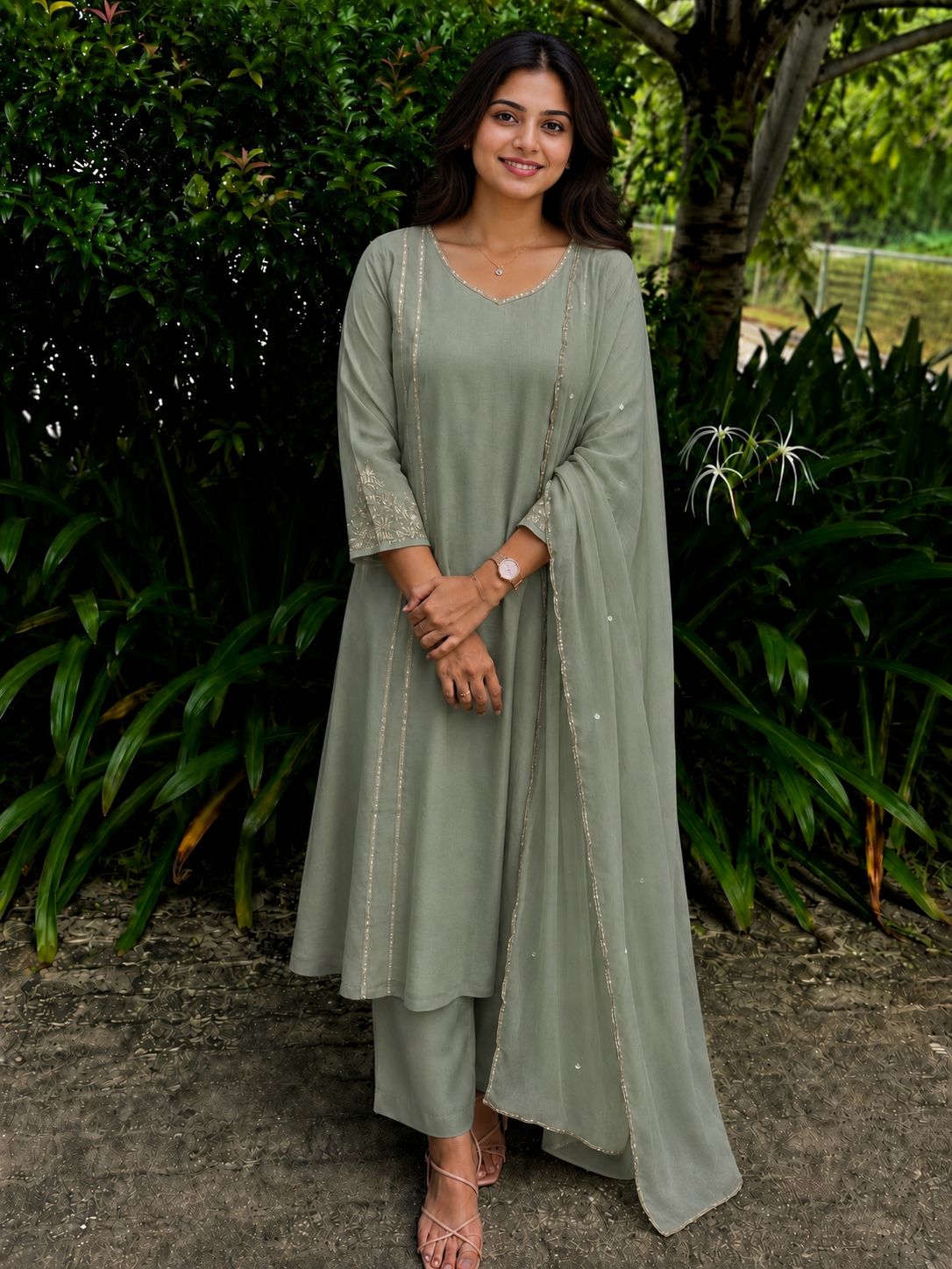 Premium Malchanderi A-Line Salwar Suit