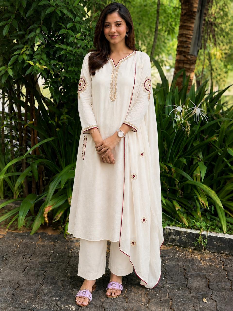 Premium Surat Chanderi Embroidered Salwar Suit
