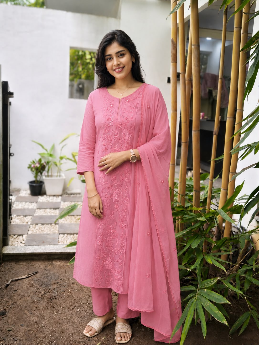 Elegant Silk Organza Salwar Suit