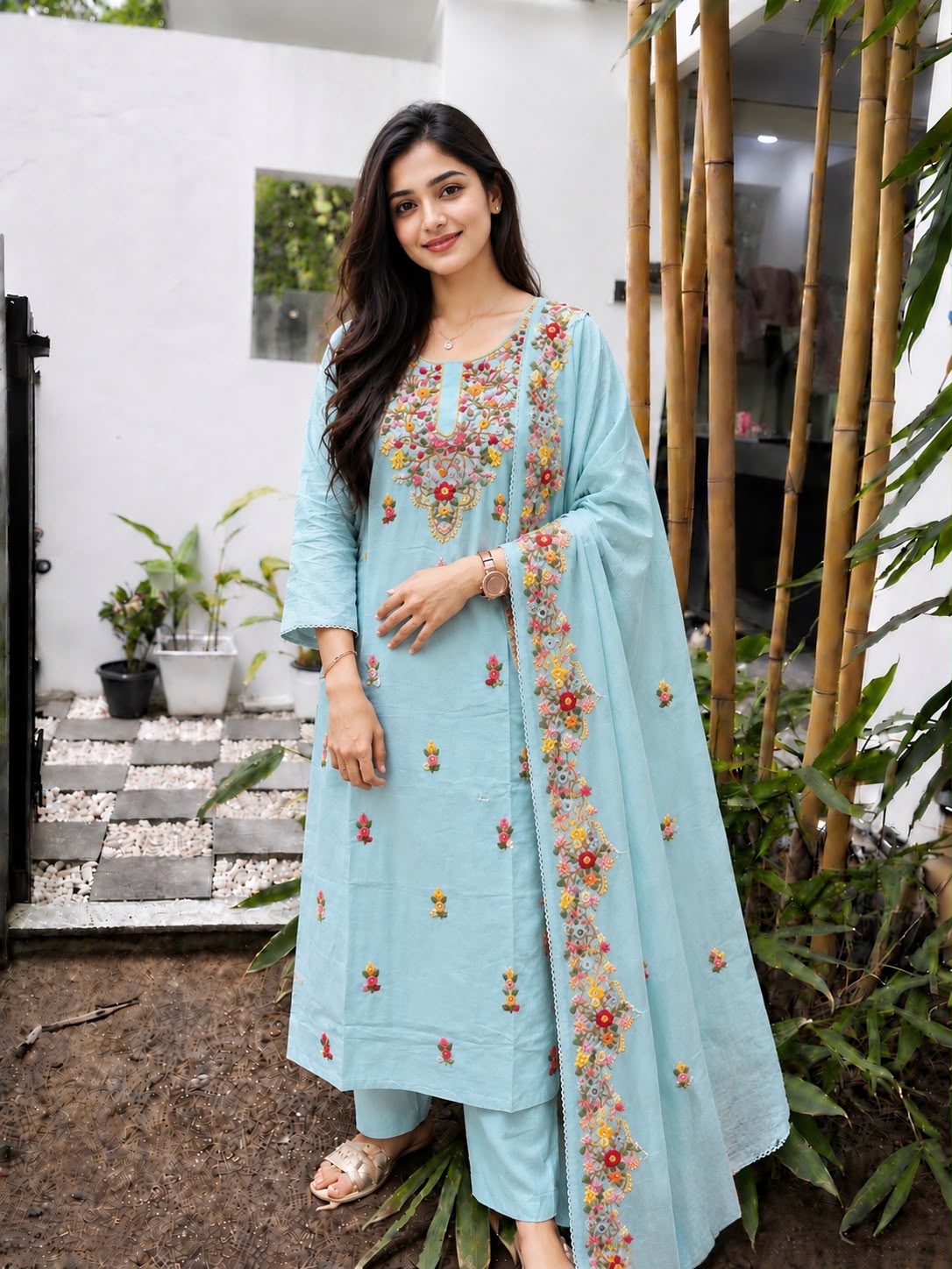 Royal Russian Silk Salwar Suit