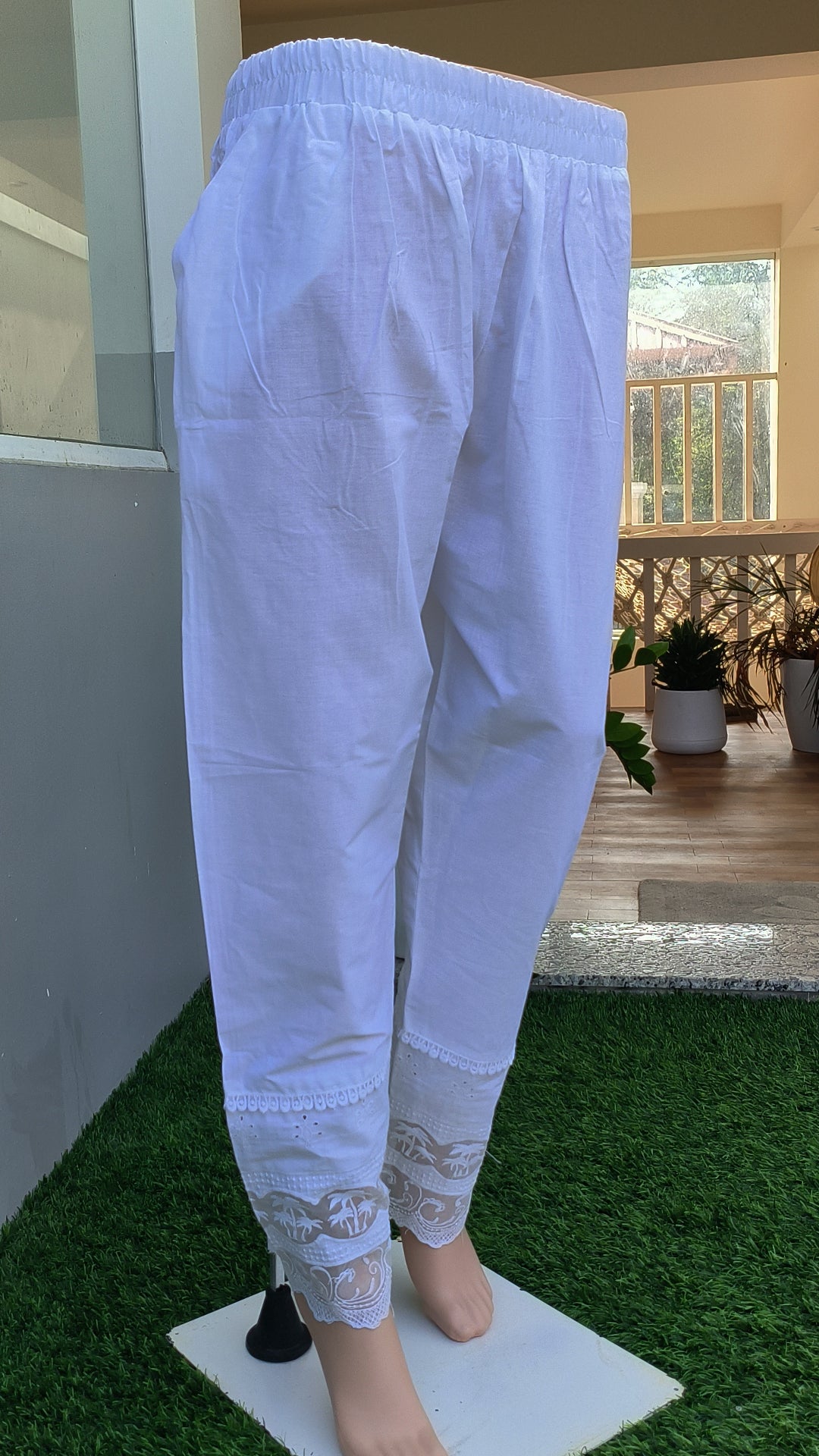 Women's Cotton Bottom with Lace Detailing