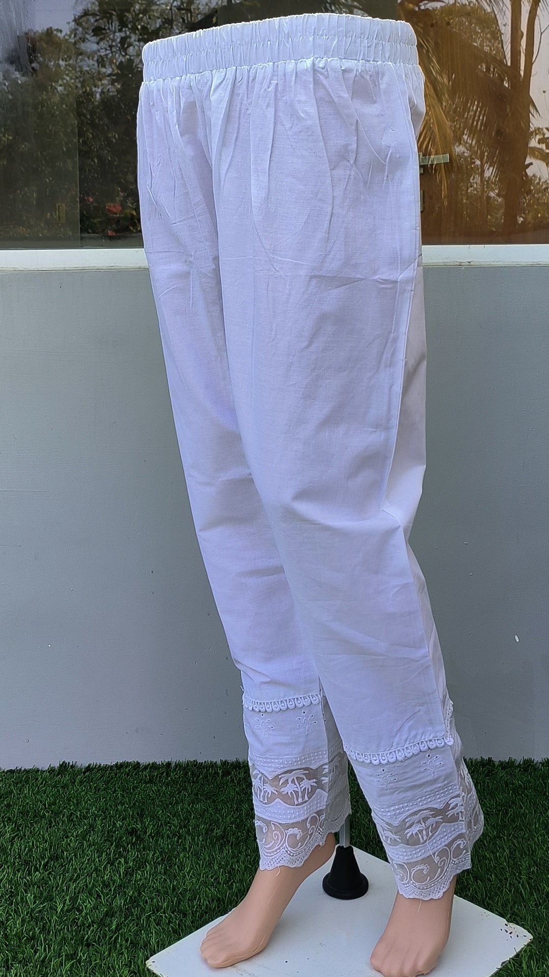 Women's Cotton Bottom with Lace Detailing