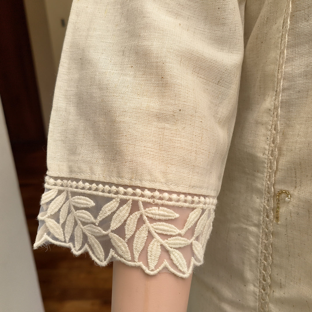 Khadi Cotton Co-ord Set with Sequence Work (2-piece)