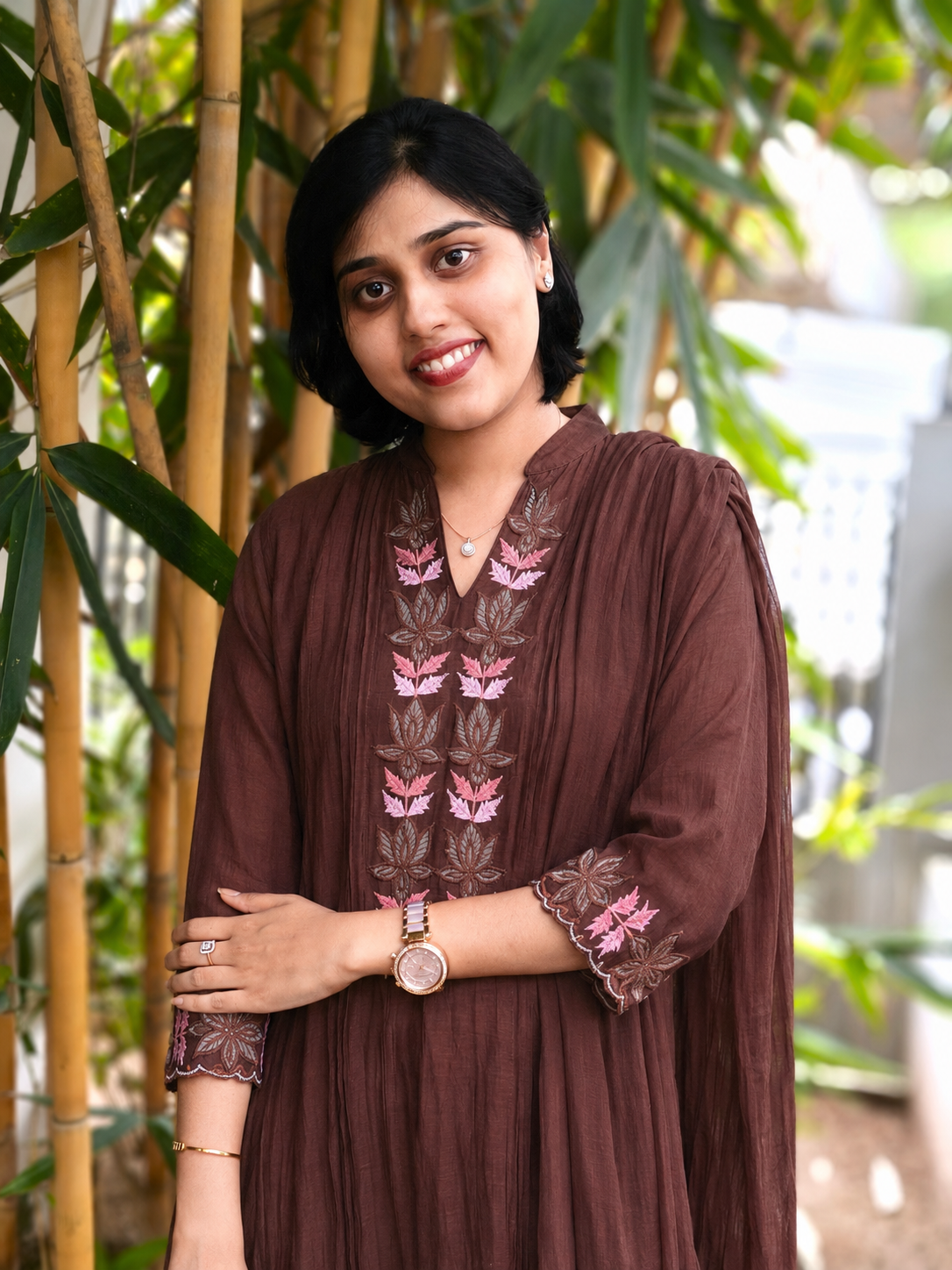 Premium Mul Chanderi Machine Embroidered 3-Piece Kurta Set | Elegant Kurta, Pant & Dupatta