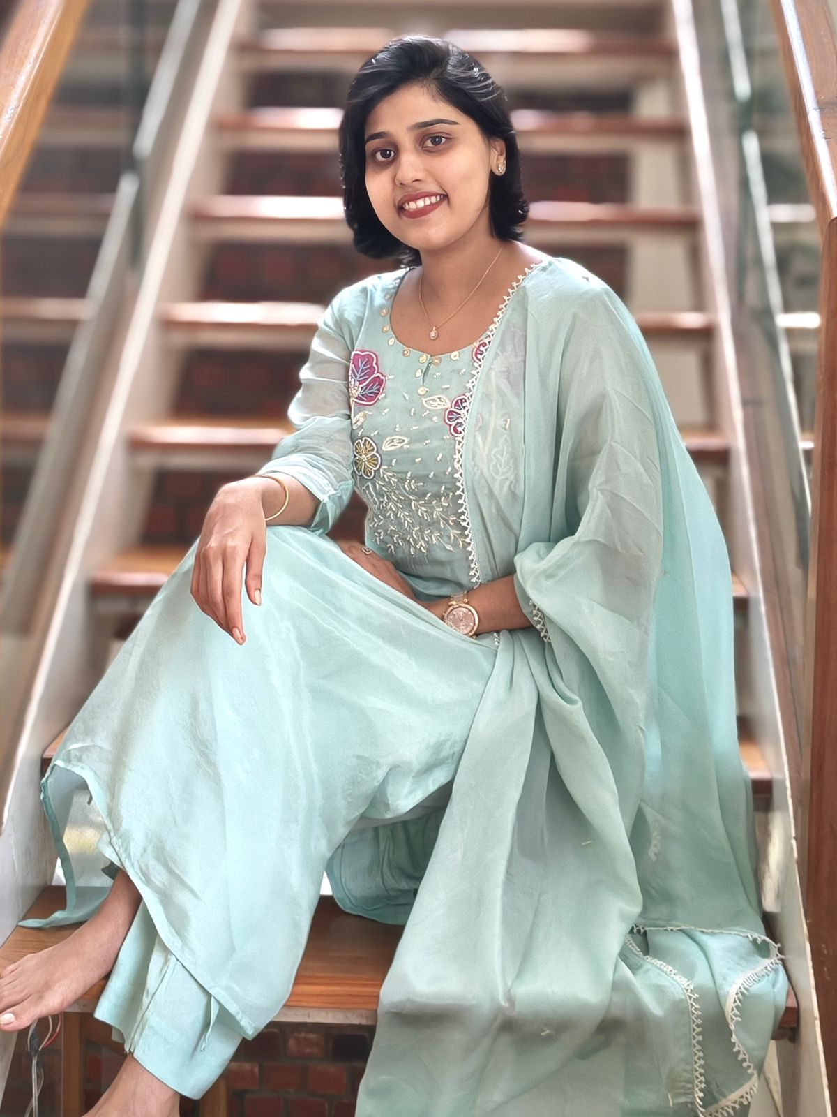 Premium Heavy Organza Embroidered 3-Piece Kurta Set | Designer Kurta, Pant & Dupatta