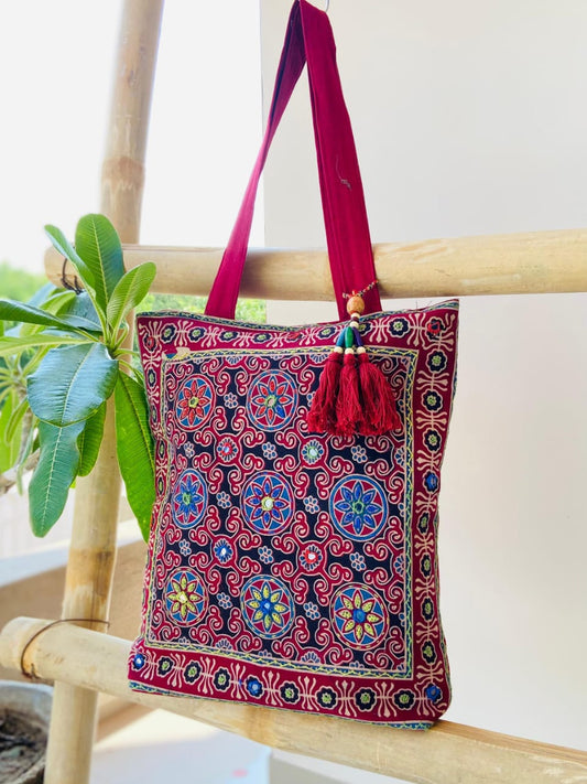 Ajrakh Print Tote Bag