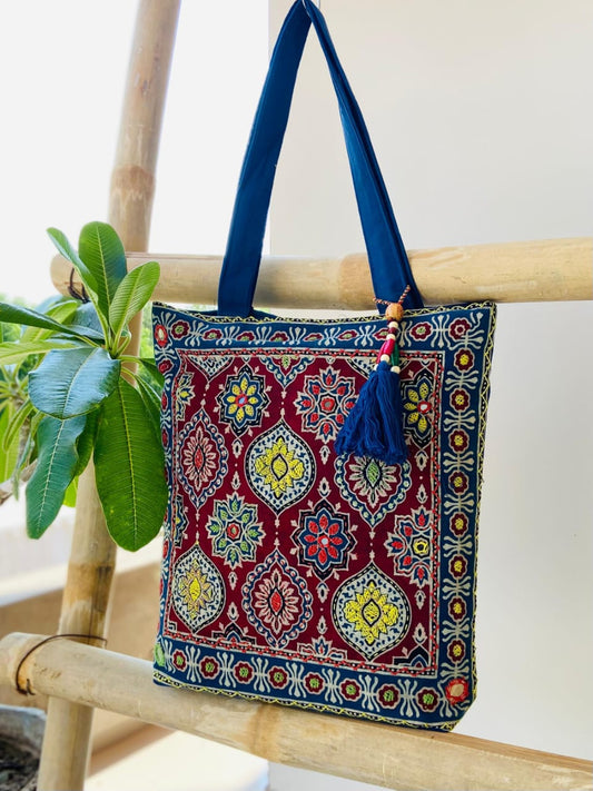 Ajrakh Print Tote Bag
