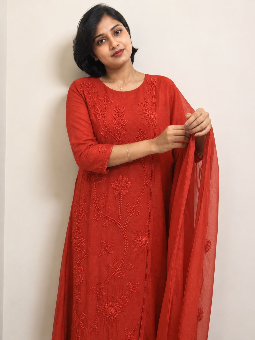 Premium French Knot Mull Chanderi Party Wear Suit
