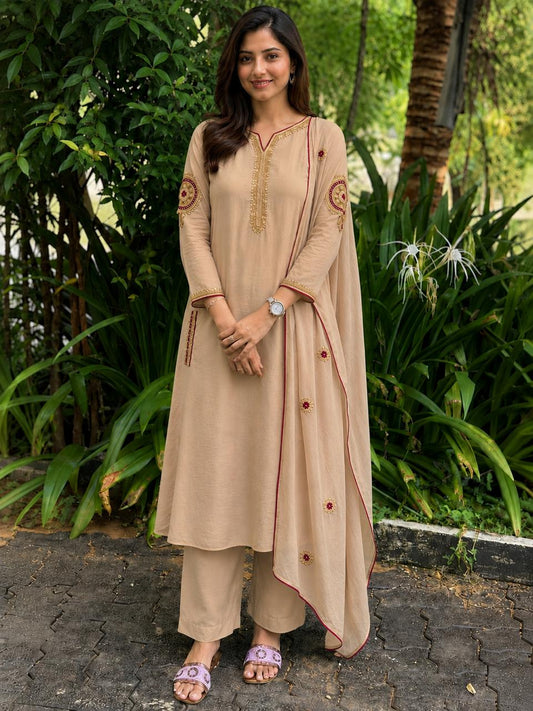 Premium Surat Chanderi Embroidered Salwar Suit