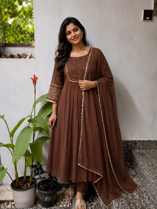 Pure Mull Chanderi Salwar Suit