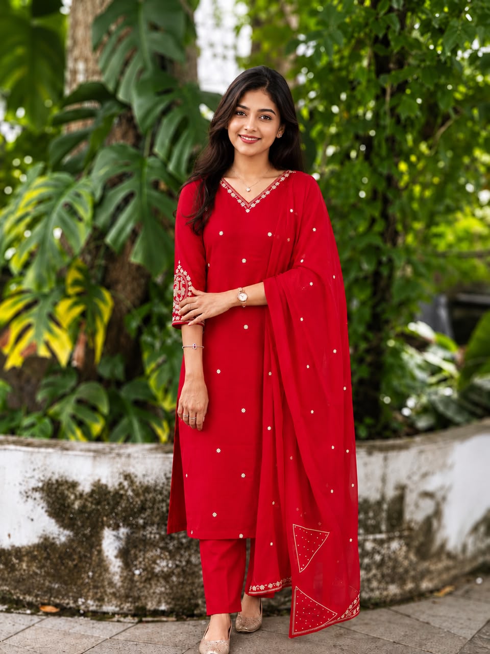 Elegant Russian Silk Salwar Suit