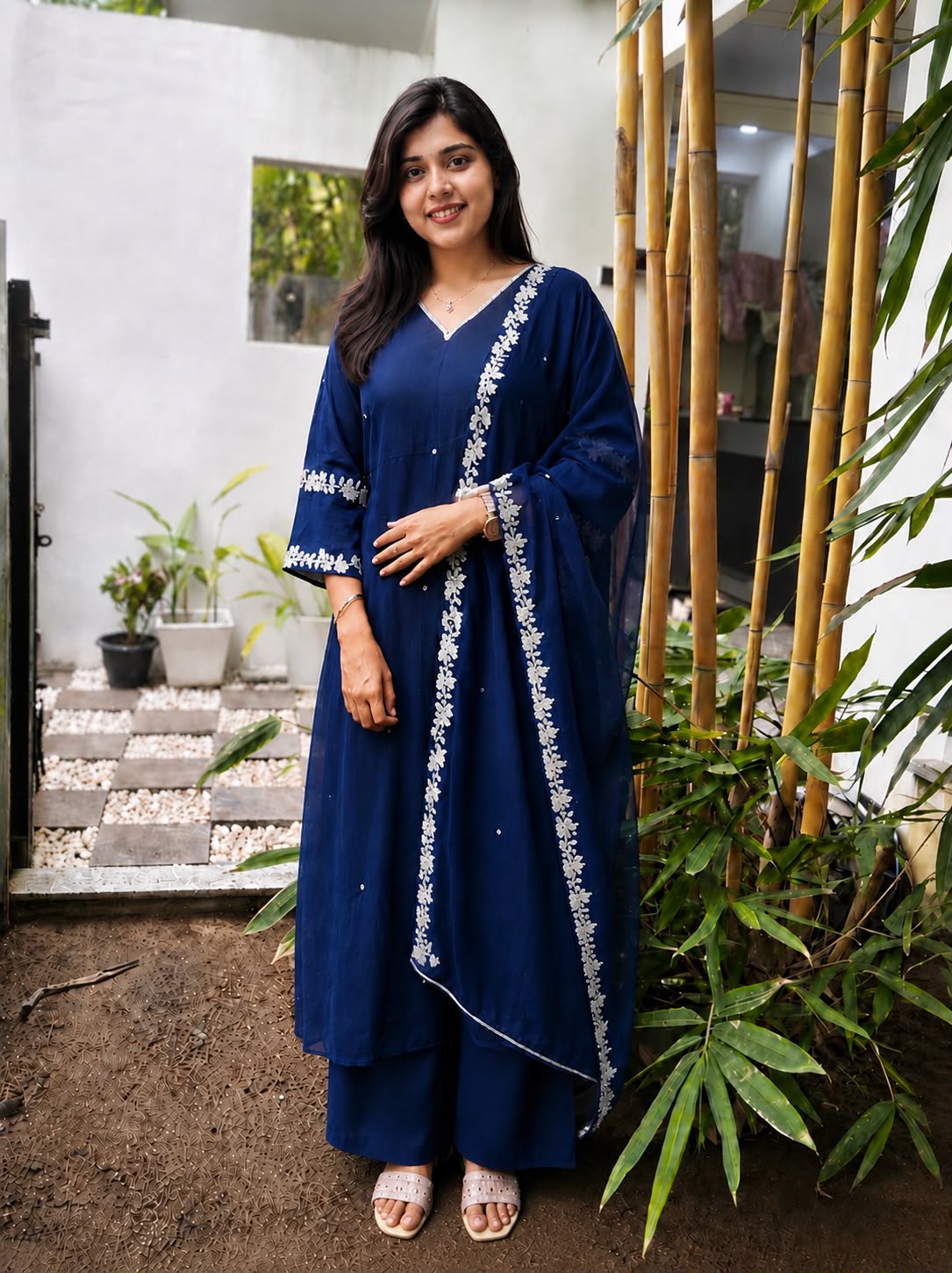 Elegant Mul Chanderi Salwar Suit