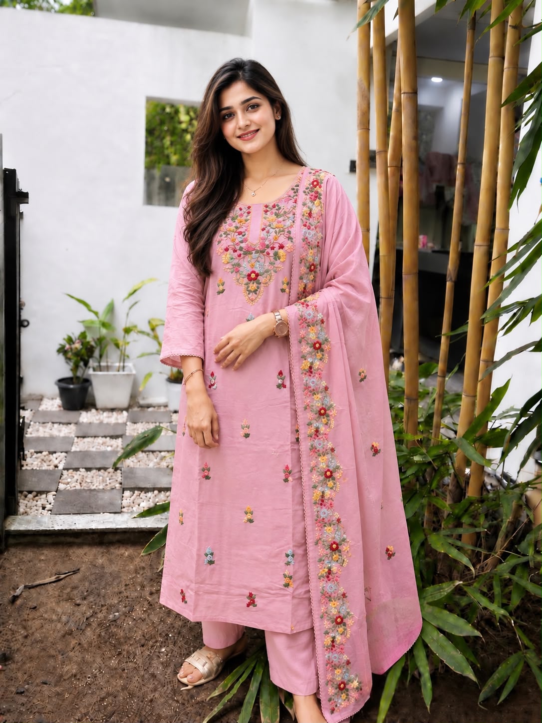 Royal Russian Silk Salwar Suit