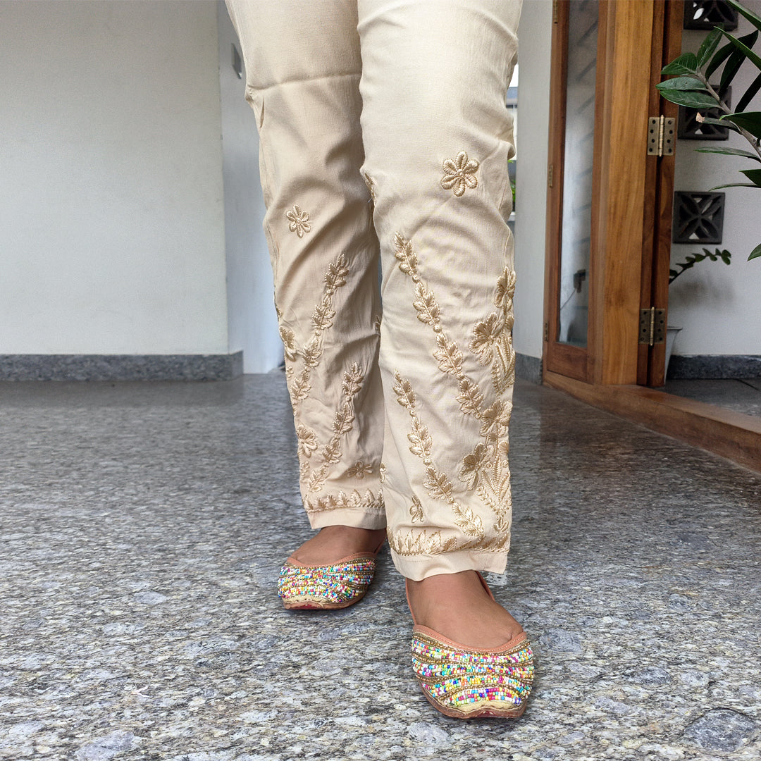 Classic Embroidered Chikku Stretchable Pants