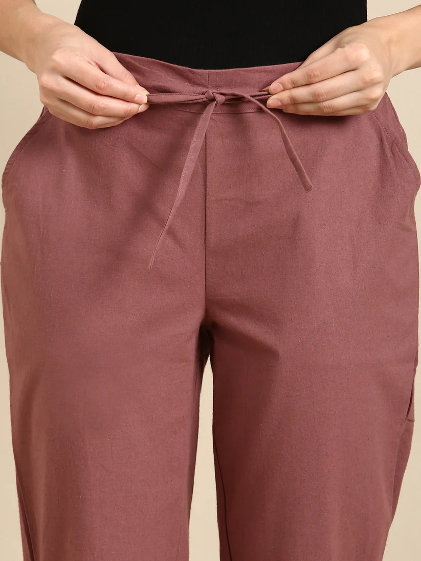 Premium Cotton Classic Fit Pants (Rose Taupe)