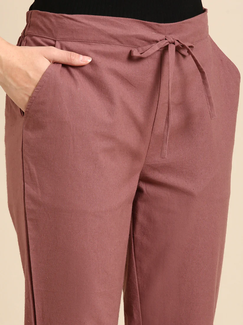 Premium Cotton Classic Fit Pants (Rose Taupe)