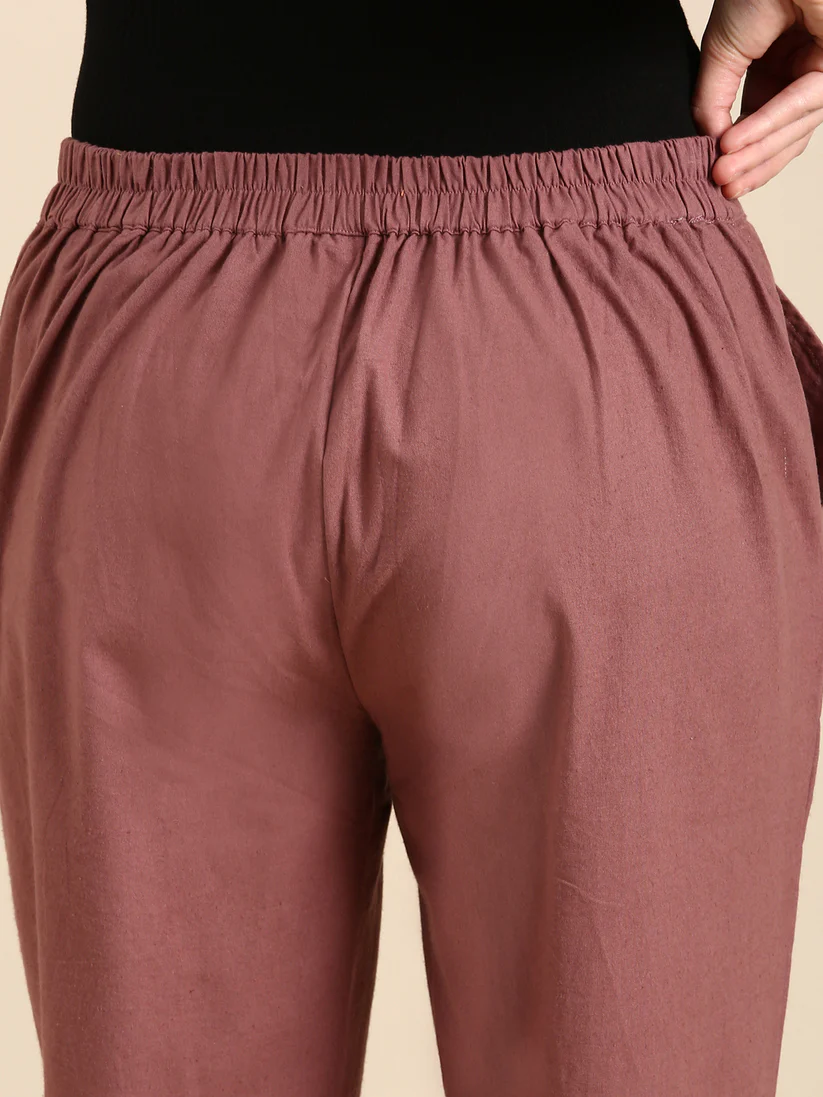 Premium Cotton Classic Fit Pants (Rose Taupe)