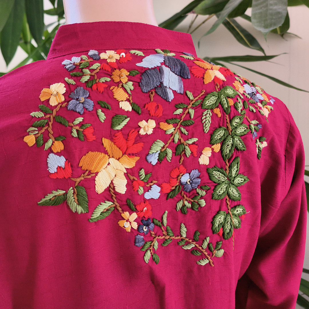 Elegant Hand-Embroidered Rayon Kurta