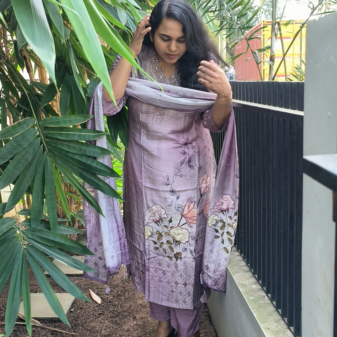 Pure Modal Silk 3-piece Salwar Suit