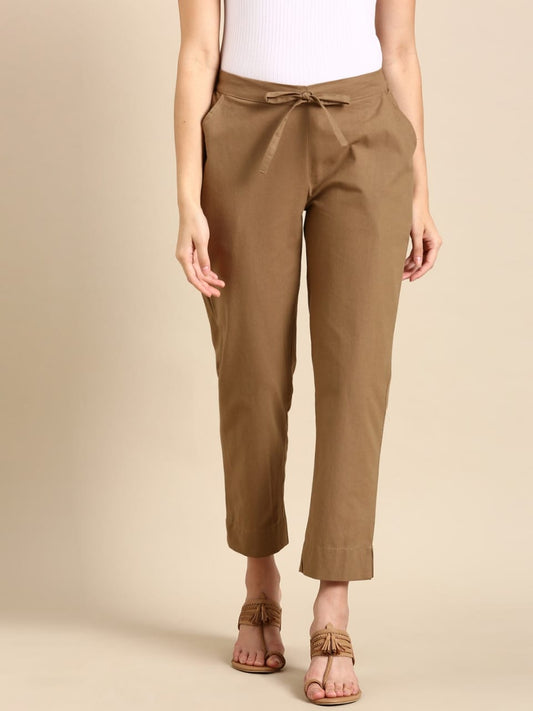 Premium Cotton Classic Fit Pants (Golden Chikku)