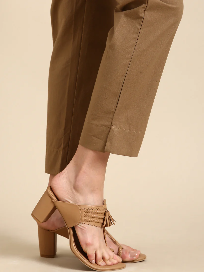 Premium Cotton Classic Fit Pants (Golden Chikku)